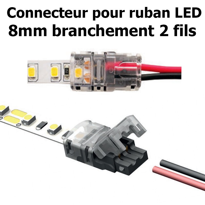 CONNECTEUR RUBAN LED Largeur 8mm