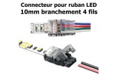 CONNECTEUR RUBAN LED RGB Largeur 10mm