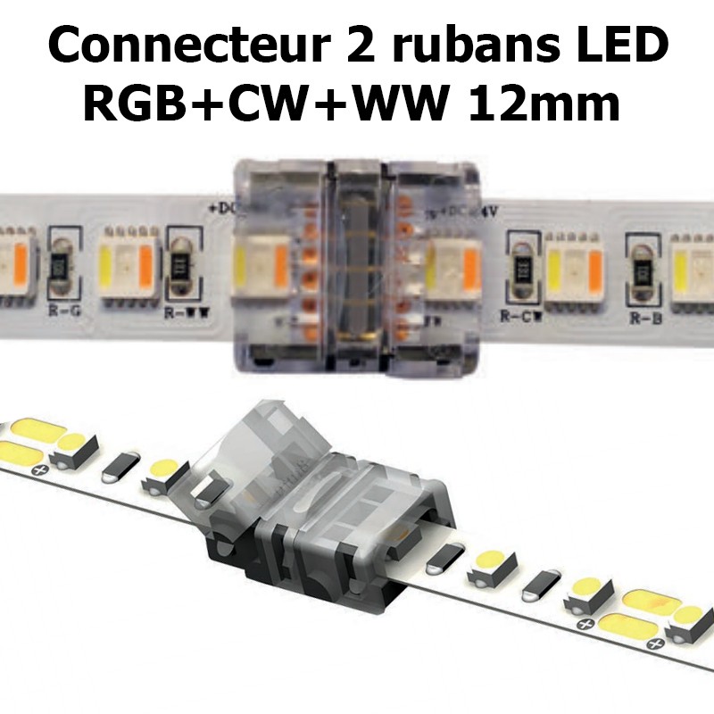 Connecteur pour rallonger 2 rubans LED RGB CW WW - LCI3806014