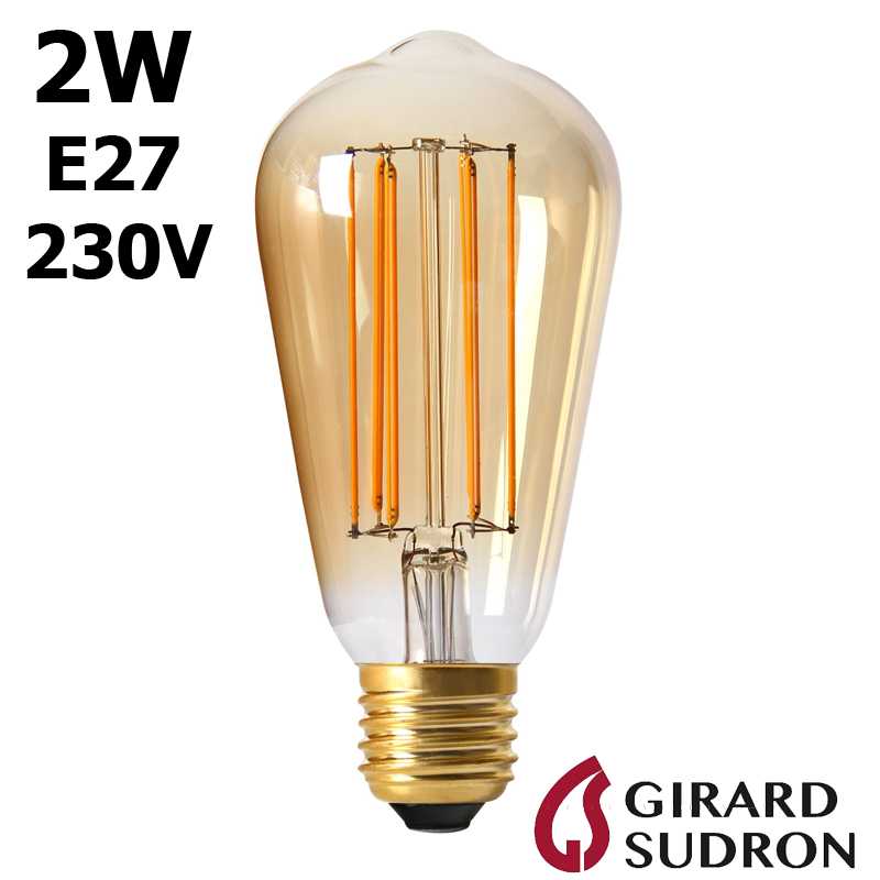 EDISON Filament LED 2W E27 230V GIRARD SUDRON
