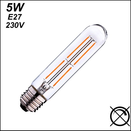 Ampoule LED tubulaire claire 5W E27 230V - DURALAMP DECO