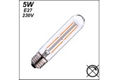 Ampoule LED tubulaire claire 5W E27 230V - DURALAMP DECO