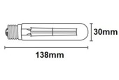 Ampoule LED tubulaire claire 5W E27 230V - DURALAMP DECO