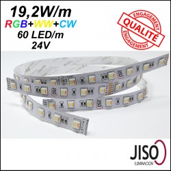 Kit bande LED blanche 60LED/m IP20 2m50 avec batterie 1800mAh
