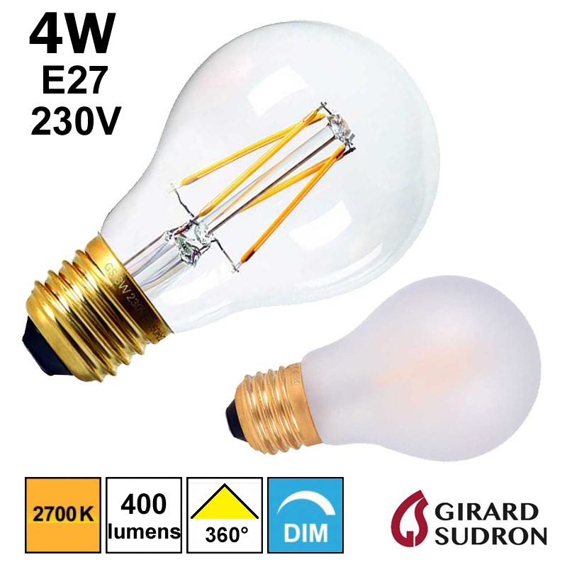 Girard Sudron 28623 28625  Ampoule LED filament 4W E27 230V