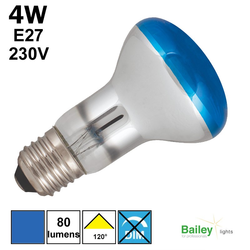 paars terugvallen bewijs Spot LED bleu R63 4W E27 230V - Ampoule lumière bleue