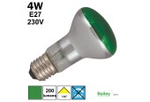 Spot LED vert R63 4W E27 230V