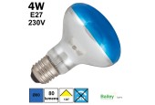 Spot LED bleu R80 4W E27 230V