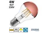 Ampoule calotte cuivre LED 4W E27 230V Ampoule calotte cuivre LED 4W E27 230V