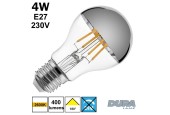 Ampoule calotte argentée LED 4W E27 230V Ampoule calotte argentée LED 4W E27 230V