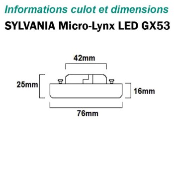 SYLVANIA Micro-Lynx 5W/3000K Gx53 230V
