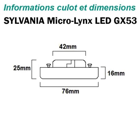 SYLVANIA Micro-Lynx 5W/3000K Gx53 230V