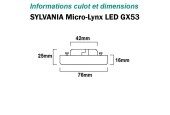 SYLVANIA Micro-Lynx 5W/3000K Gx53 230V