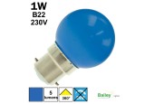 Ampoule de guirlande bleue 1W B22 230V Ampoule de guirlande bleue 1W B22 230V