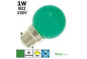 Ampoule de guirlande verte 1W B22 230V