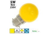 Ampoule de guirlande jaune 1W B22 230V Ampoule de guirlande jaune 1W B22 230V