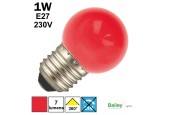 Ampoule de guirlande rouge 1W E27 230V Ampoule de guirlande rouge 1W E27 230V
