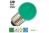Ampoule de guirlande verte 1W E27 230V Ampoule de guirlande verte 1W E27 230V
