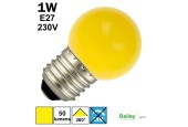 Ampoule de guirlande jaune 1W E27 230V Ampoule de guirlande jaune 1W E27 230V