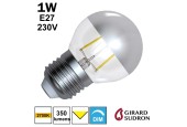 Sphérique LED calotte argentée 4W E27 230V GIRARD SUDRON