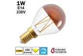 Sphérique LED calotte cuivrée 4W E14 230V GIRARD SUDRON