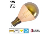 Sphérique LED calotte dorée 4W E14 230V GIRARD SUDRON