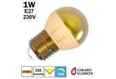 Sphérique LED calotte dorée 4W E27 230V GIRARD SUDRON Sphérique LED calotte dorée 4W E27 230V GIRARD SUDRON
