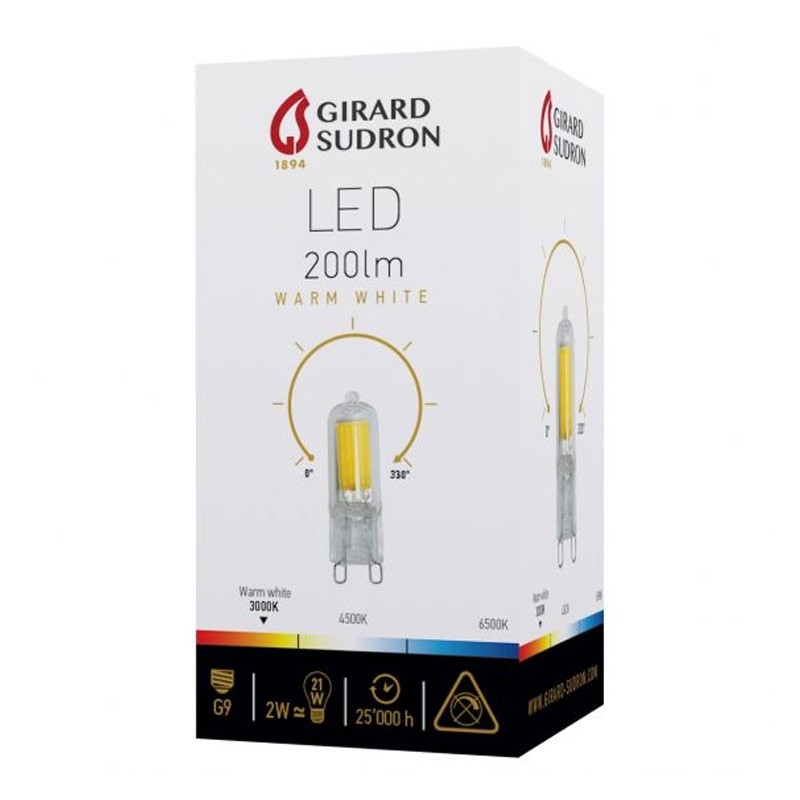 Ampoule LED G9 2W 230V - Lampe LED GIRARD SUDRON 161156