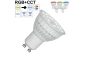 Ampoule LED connectée GU10 4W RGB+CW/WW