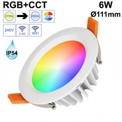 Downlight étanche connecté LED RGB 6W - GAP DL6-IP-RGB+CCT
