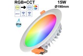 DOWNLIGHT ETANCHE CONNECTÉ 15W RGB+CCT - IP54