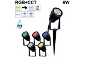 SPOT PIQUET LED RGB+BLANC 6W IP65 SPOT PIQUET LED RGB+BLANC 6W IP65