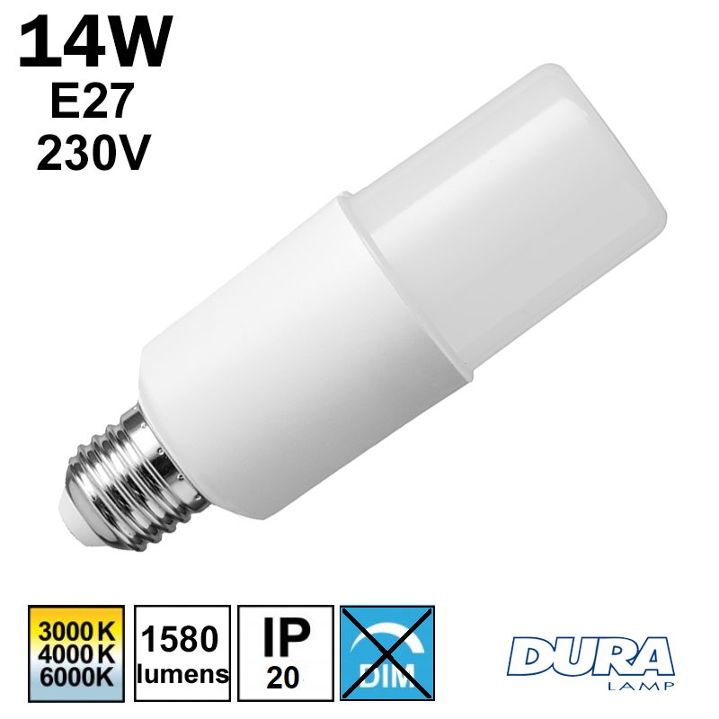 Ampoule LED tubulaire 14W E27 230V - DURALAMP