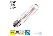 Ampoule LED tubulaire claire 5W E27 230V - DURALAMP DECO