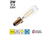 Ampoule LED Tubulaire claire Ø20mm 2W E14 230V