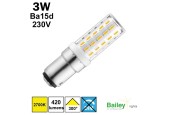Ampoule LED Ba15d 3W/3000K 230V