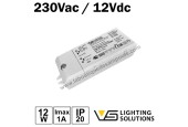TRANSFORMATEUR 230V/12VDC 12W IP20