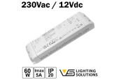 TRANSFORMATEUR 230V/12VDC 60W IP20 TRANSFORMATEUR 230V/12VDC 60W IP20
