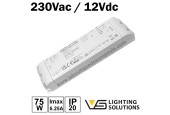 TRANSFORMATEUR 230V/12VDC 75W IP20 TRANSFORMATEUR 230V/12VDC 75W IP20