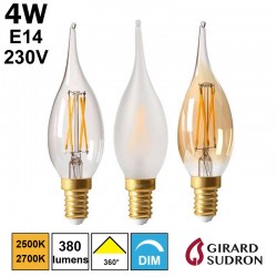 Ampoule LED flamme 6W E27 3000K lumière jaune - INGELEC