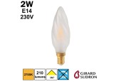Ampoule FLAMME LED Torsadée 2W E14 230V GIRARD SUDRON
