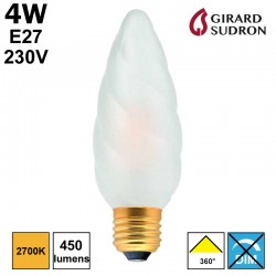 Ampoule Led E14 forme flamme 3 modes blanc très chaud - Girard Sudron