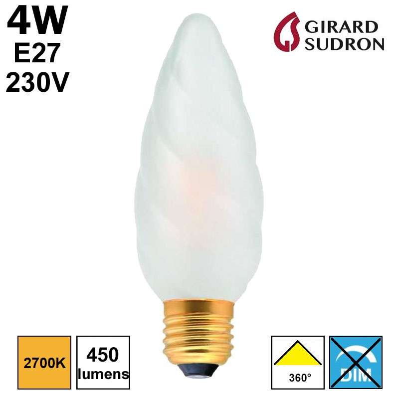 GIRARD SUDRON 713196 - Ampoule flamme torsadée géante 4W E27