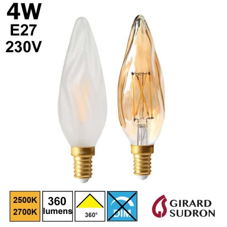 FLAMME LED Torche 4W E14 230V GIRARD SUDRON