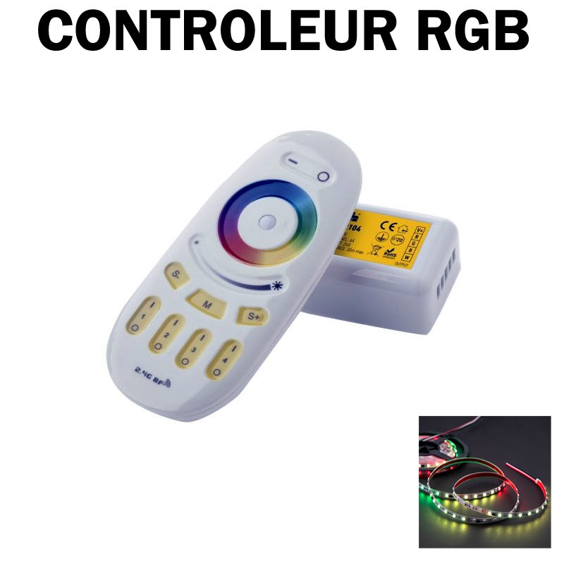 Contrôleur RGBW avec télécommande radiofréquence 2.4Ghz
