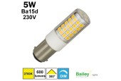 Ampoule LED Ba15d 5W/2700K 230V