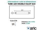 Tube LED ARIC S19 9W - Ø38x309mm