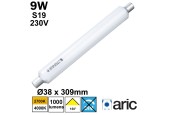 Tube LED ARIC S19 9W - Ø38x309mm