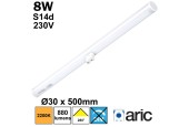 Tube LED 50cm ARIC Culot central S14d 8W Tube LED 50cm ARIC Culot central S14d 8W
