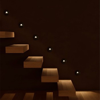 BENEITO 5029 PUN | luminaire encastré mural rond blanc ou noir